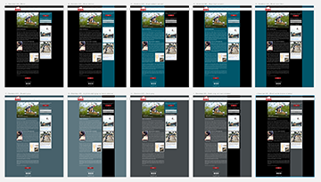 Screenshot of desktop variations